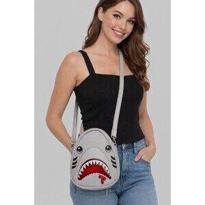 Jaws Shark Attack Crossbody Bag New NWT Great White Excellent Stylish